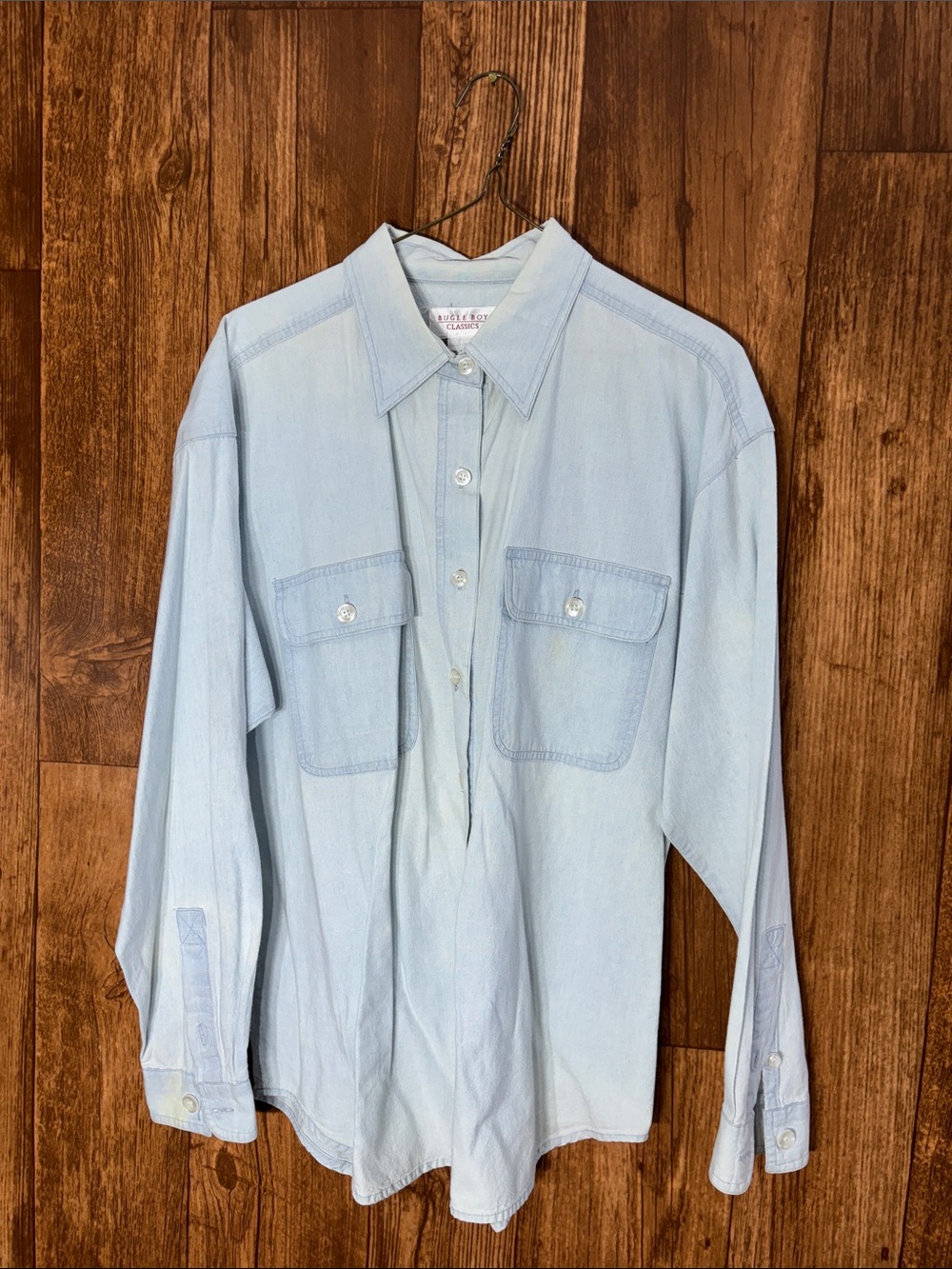 Bugle Boy Light Blue Casual Button-Down Shirt